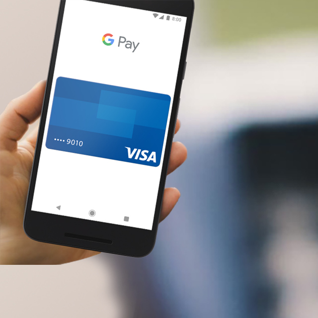 Smartphone displaying Visa payWave online payment interface