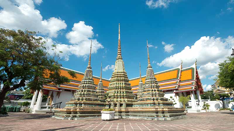 A famous temple, one of the many places to visit in Bangkok